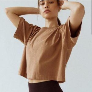 Joah Brown Boxy Tee Toast Cotton
